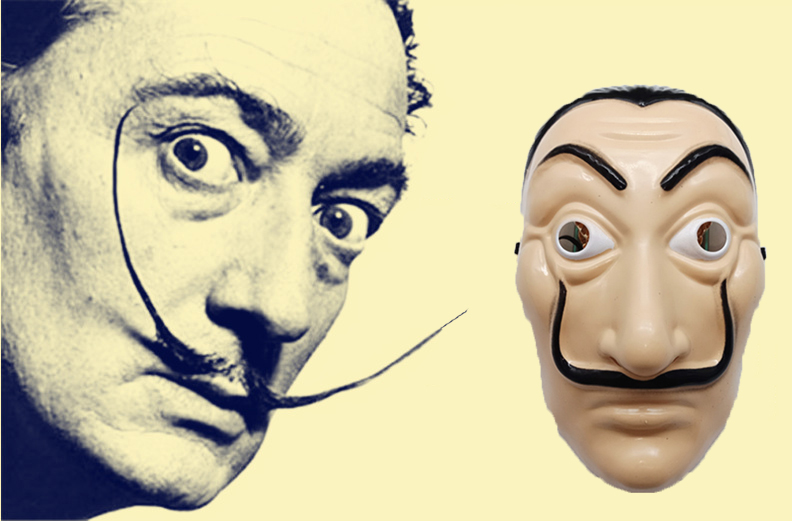La Casa De Papel Full Face Mask plastic Salvador Dali Costume Movie Mask For Realistic Halloween Party Night Club
La Casa De Papel Full Face Mask plastic Salvador Dali Costume Movie Mask For Realistic Halloween Party Night Club