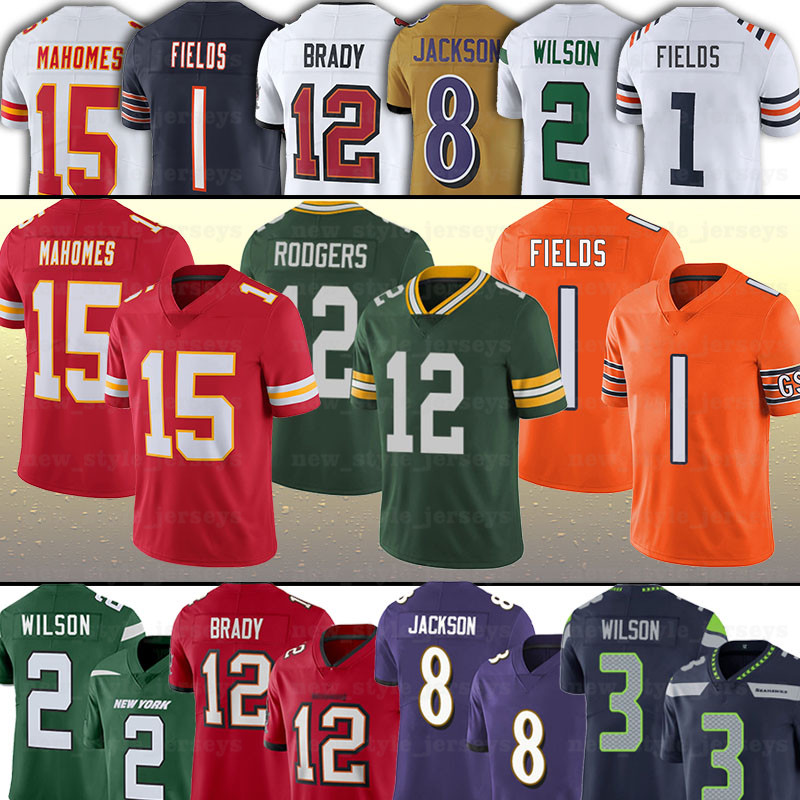 12 Tom Brady 15 Patrick Mahomes Jerseys 1 Justin Fields 2 Zach Wilson 12 Aaron Rodgers 17 Josh Allen 8 Lamar Jackson 3 Russell Wilson Jersey, Black;red
12 Tom Brady 15 Patrick Mahomes Jerseys 1 Justin Fields 2 Zach Wilson 12 Aaron Rodgers 17 Josh Allen 8 Lamar Jackson 3 Russell Wilson Jersey, Black;red