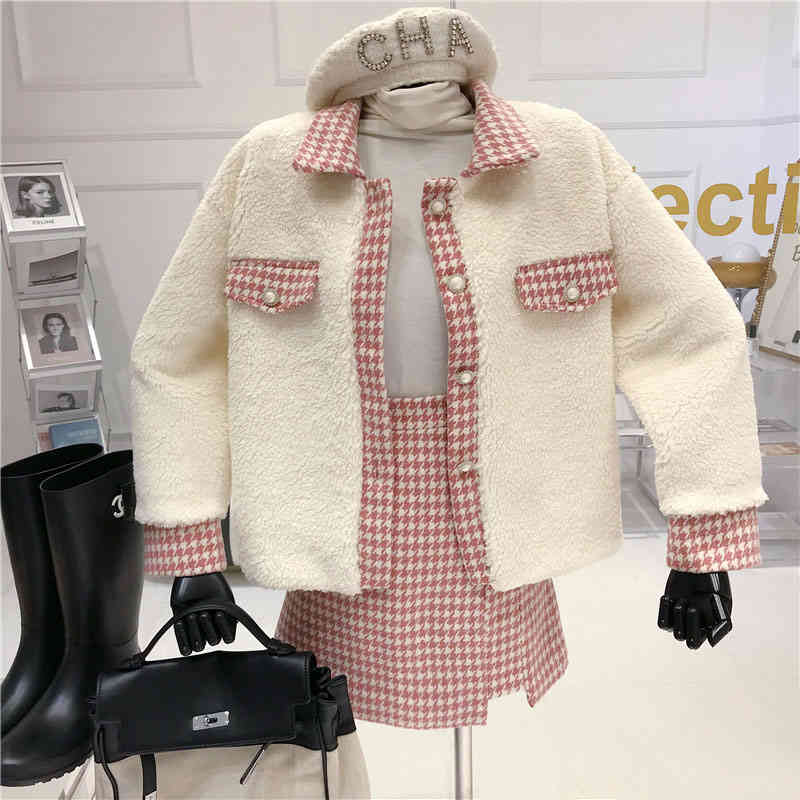 skirt Fall Winter Sweet Korean Style Two Set Women Elegant Plaid Patchwork Jacket Coat + Bodycon Mini Short 2 Piece Suits DUXM, Black
skirt Fall Winter Sweet Korean Style Two Set Women Elegant Plaid Patchwork Jacket Coat + Bodycon Mini Short 2 Piece Suits DUXM, Black