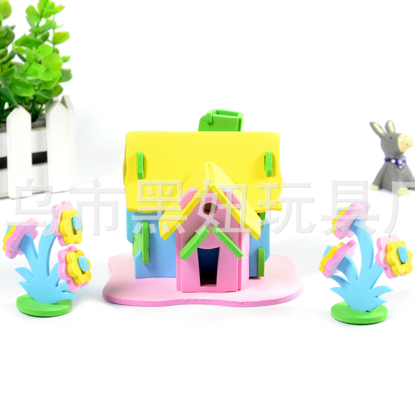 Eva Foam 3D Puzzle Toy Miniature Model Homeanimal furniture house aircraft DIY Assembly For Development Kid Ability