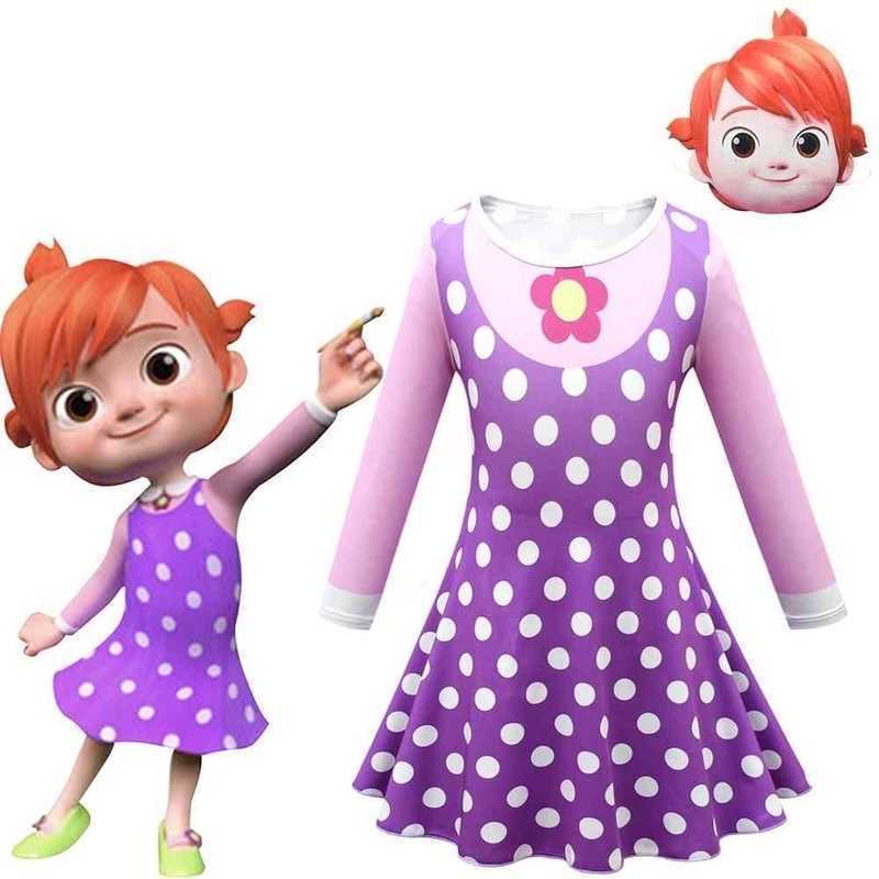 Cocomellon YOYO Dots Dress with JOJO Family & Friends Cartoon Face Masks 2 Piece Set Summer Long Sleeve Skirt Party Cosplay Dresses Clothing G60DWI0, 1lot=1set=1dress+1mask
Cocomellon YOYO Dots Dress with JOJO Family & Friends Cartoon Face Masks 2 Piece Set Summer Long Sleeve Skirt Party Cosplay Dresses Clothing G60DWI0, 1lot=1set=1dress+1mask