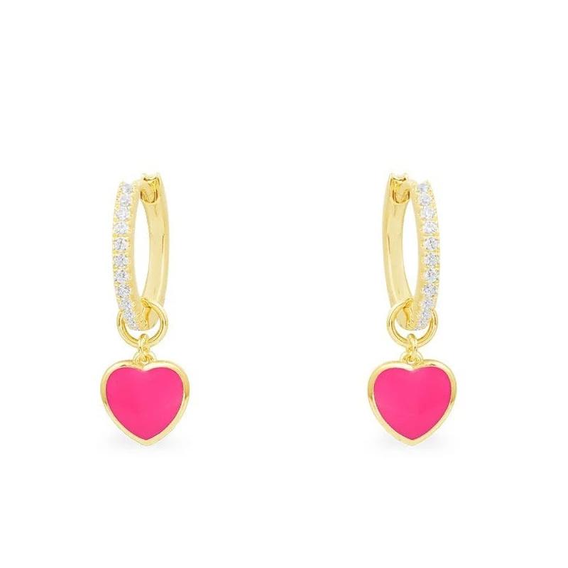 Hoop & Huggie SOELLE Fashion S925 Sterling Silver Neon Pink Love Heart Earrings Women June Series France Brand Fine Vacation Jewelry
Hoop & Huggie SOELLE Fashion S925 Sterling Silver Neon Pink Love Heart Earrings Women June Series France Brand Fine Vacation Jewelry