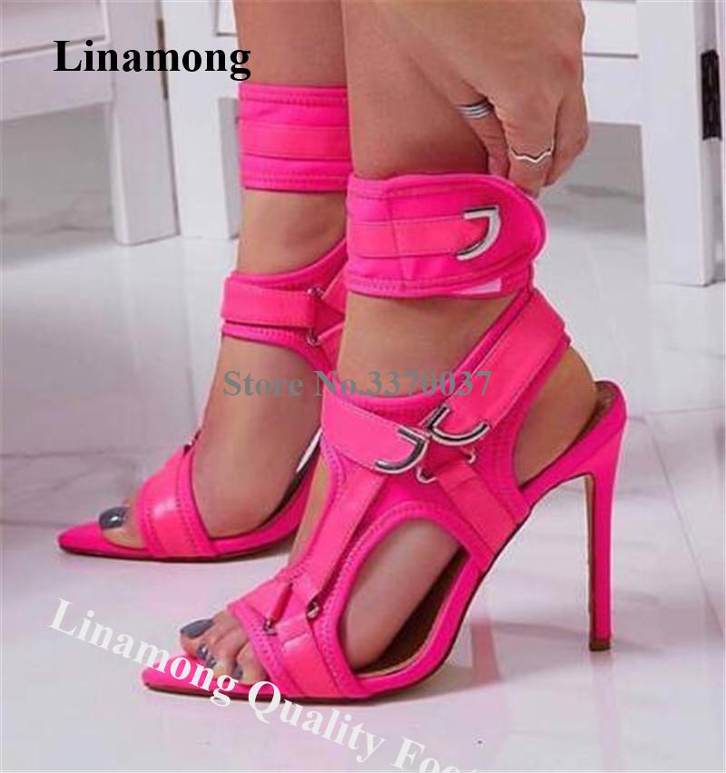 Sandals Linamong Cute Rose Red Metal Buckles Stiletto Heel Gladiator Pointed Open Toe Ankle Wrap High Dress Heels, Black
Sandals Linamong Cute Rose Red Metal Buckles Stiletto Heel Gladiator Pointed Open Toe Ankle Wrap High Dress Heels, Black