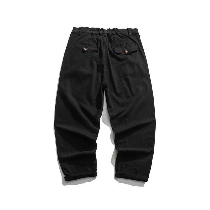 Japan Style Basic Cargo Pants Men City Army Green Trousers Men Casual Streetwear Loose Fit Straight Pants Clothing Male Spring 210603