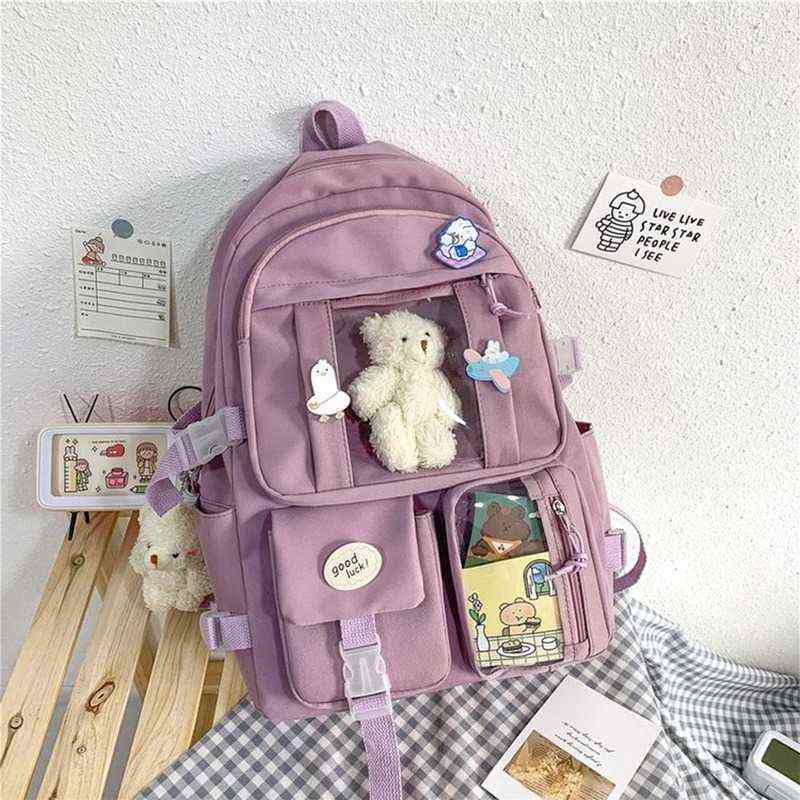 Japanese High School Girls Backpack School Bags For Teenage Girls Multipockets New 2021 Backpack Women Mochila Feminina Bags Y1105