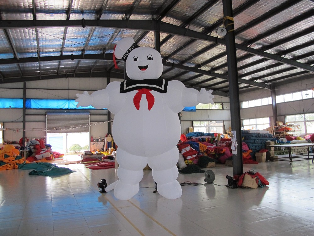 Outdoor Halloween Character Model Ghostbusters Stay Puft Inflatable Marshmallow Man Balloon For Advertisement