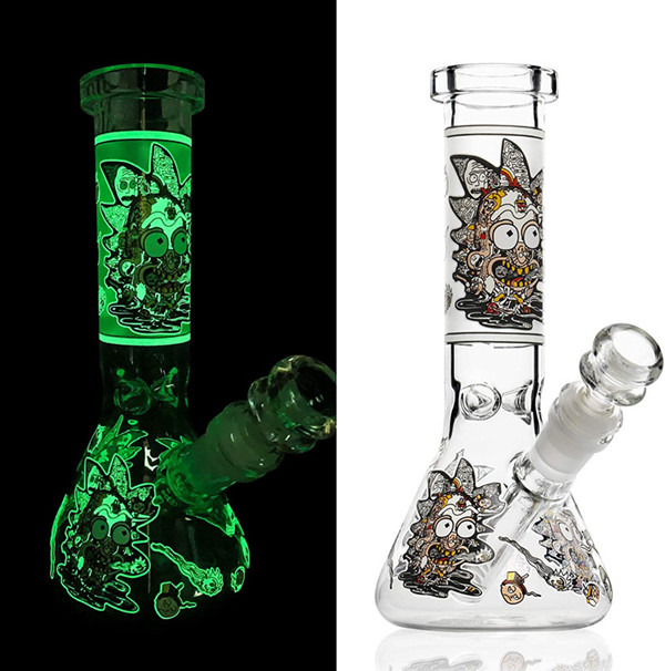 Beaker glass Bong Hookahs Recycler Dab Rig Smoke Pipe Thick Glass Water Bongs Heady Waterpipe with 14mm bowl