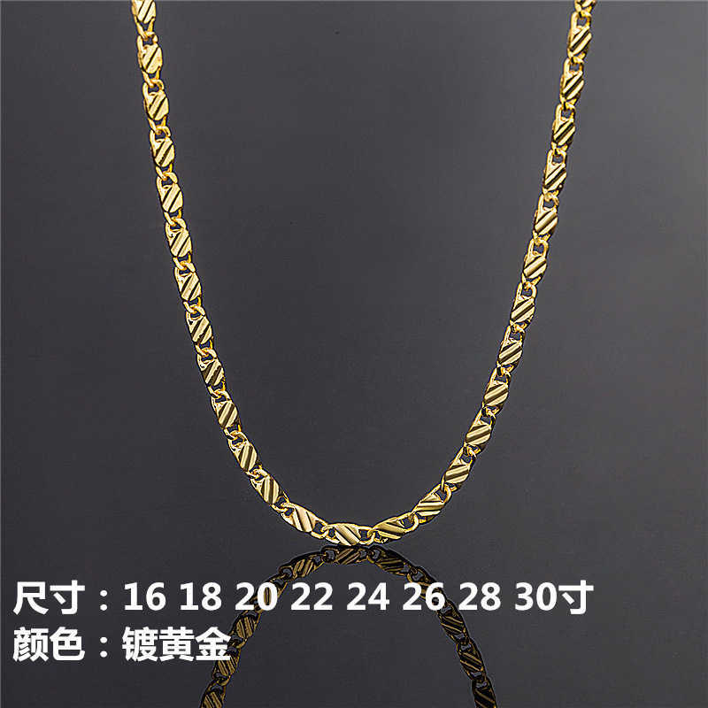 Necklaces Chains fashion short clavicle chain plated 18k2.5mm chain foreign jewelry necklace
Necklaces Chains fashion short clavicle chain plated 18k2.5mm chain foreign jewelry necklace
