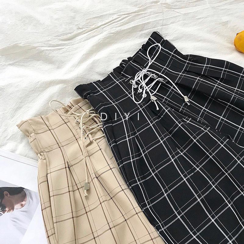 Women' Pants & Capris Japanese Harajuku Casual Women 2021 Fashion Lace Up Bud Trousers High Waist Ankle Length Loose Plaid Harem, Black
Women' Pants & Capris Japanese Harajuku Casual Women 2021 Fashion Lace Up Bud Trousers High Waist Ankle Length Loose Plaid Harem, Black