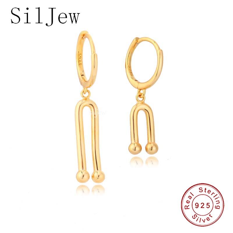 Hoop & Huggie SilJew 925 Sterling Silver Geometric Irregular Piercing Drop Earring Rock Punk Women Classic Circle Round Luxury Jewelry Arete
Hoop & Huggie SilJew 925 Sterling Silver Geometric Irregular Piercing Drop Earring Rock Punk Women Classic Circle Round Luxury Jewelry Arete