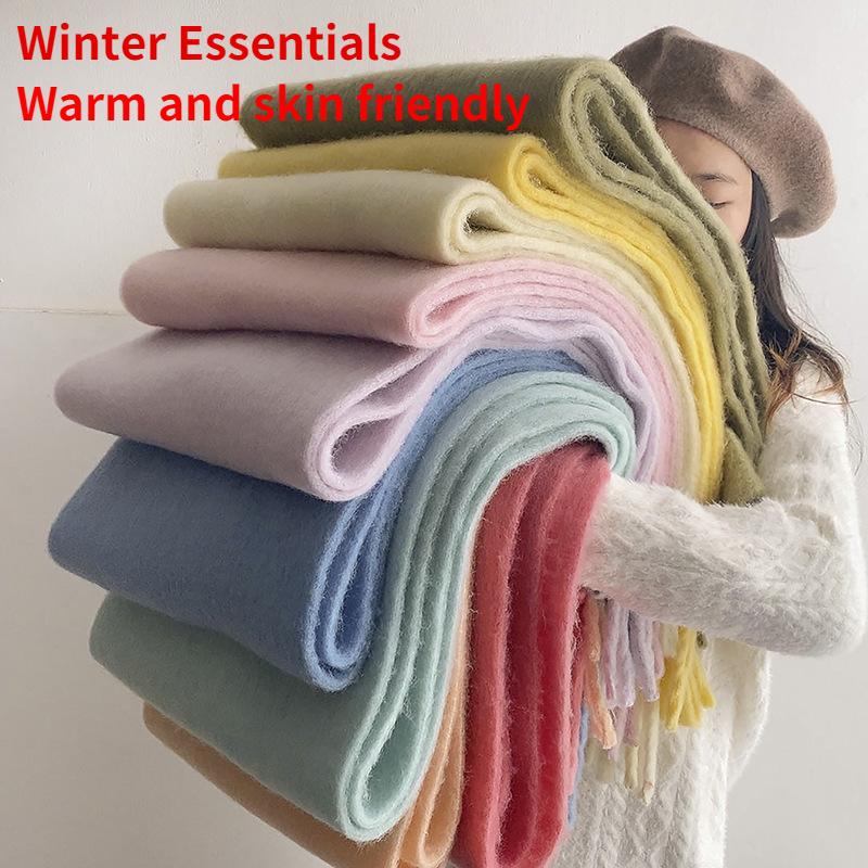 Scarves 2021 Winter Monochrome Plush Heavy Soft Fluffy Lazy Wind Solid Color Scarf Large Brushed Thickened Warm Couple Tassel, Blue;gray
Scarves 2021 Winter Monochrome Plush Heavy Soft Fluffy Lazy Wind Solid Color Scarf Large Brushed Thickened Warm Couple Tassel, Blue;gray