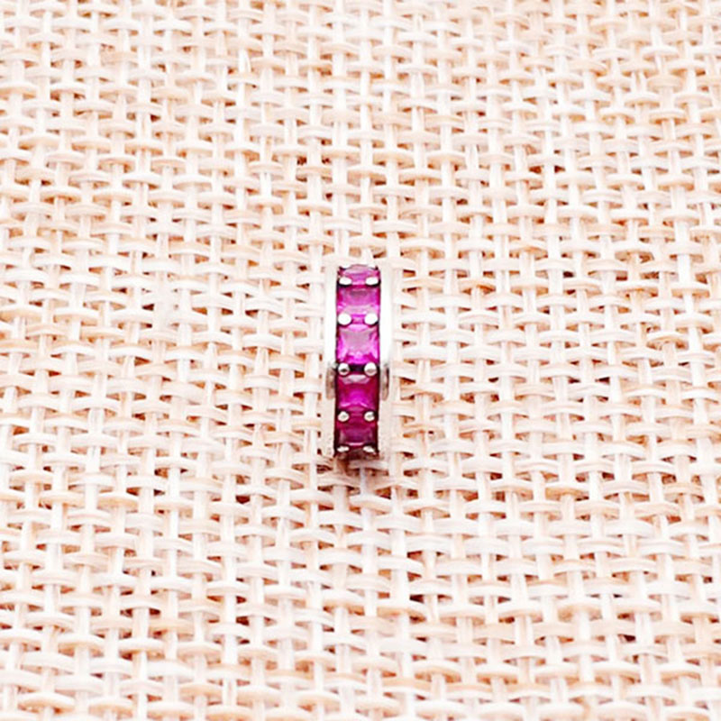 Fit Original Brand Charm Bracelet 925 Sterling Silver Austrian Spacer Round Beads With Colors CZ For Women Making Berloque