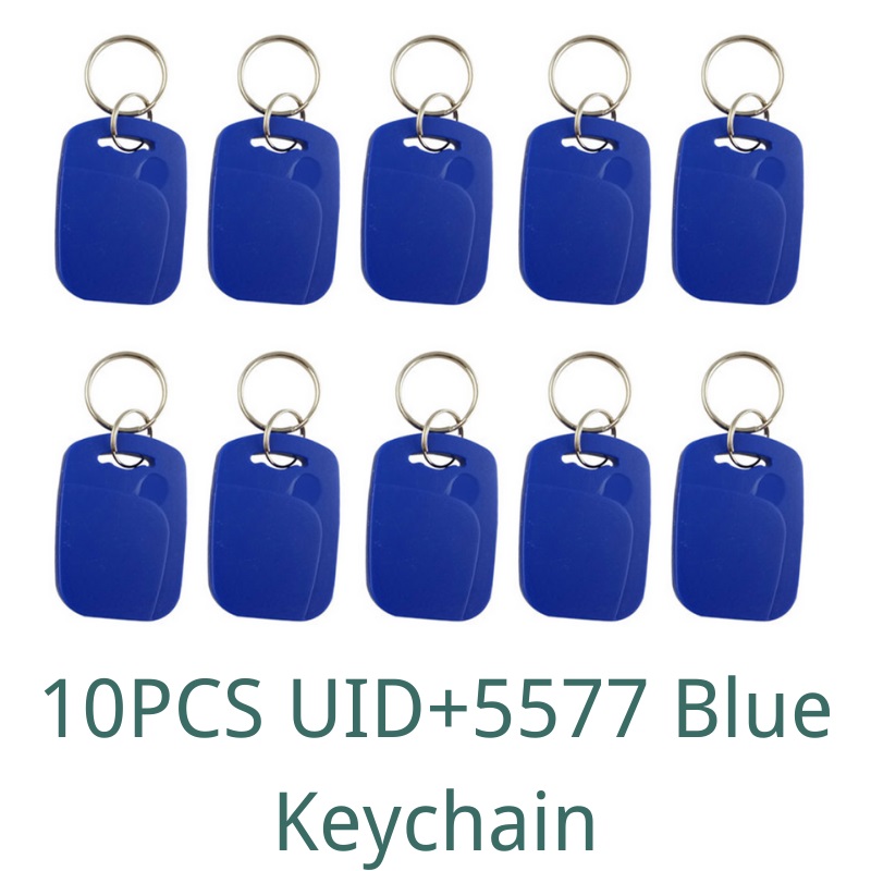 10PCS RFID Smart Dual Frequency Chip Tag 125Khz T5577 EM4305 Rewritable Badge 1356Mhz NFC S50 Clone Copy Token Keychain