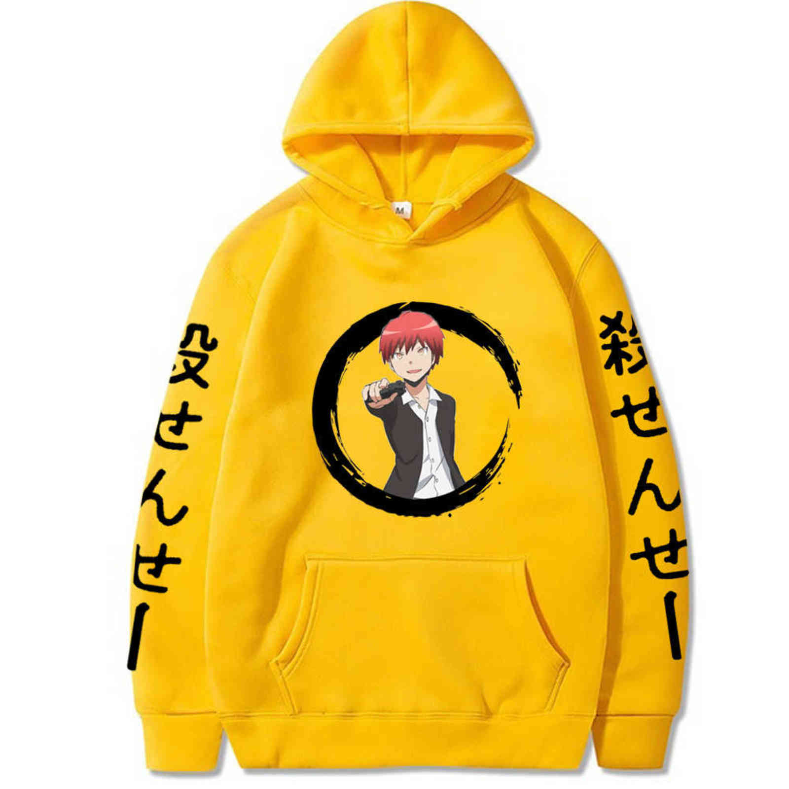 Anime Assassination Classroom Print Hoodies Long Sleeve Sweatshirt Unisex Harajuku Akabane Karma Pullover Tops Y1109