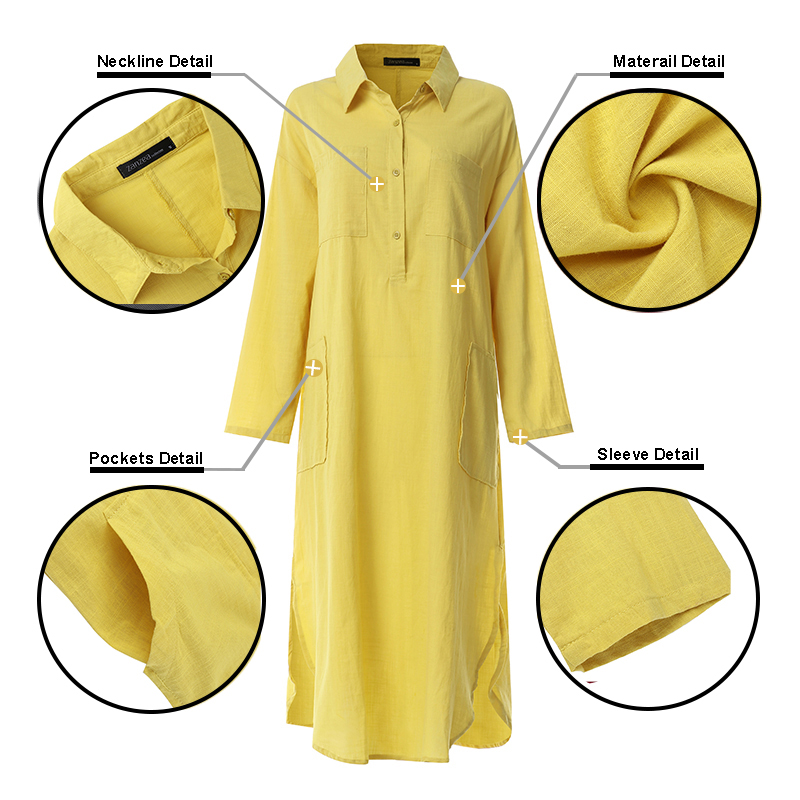 2021zanzea 2021 retro printed shirt dress womens sundressautumn casual long sleeve midi vestidos female button robe plus size 5xl, Black;gray
2021zanzea 2021 retro printed shirt dress womens sundressautumn casual long sleeve midi vestidos female button robe plus size 5xl, Black;gray