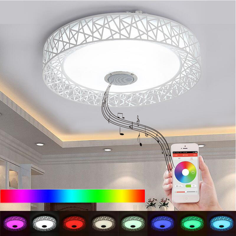 APP LED Ceiling Light With Bluetooth speaker 36W Music Party Lamp Deco Bedroom Lighting Fixture With Remote Control
APP LED Ceiling Light With Bluetooth speaker 36W Music Party Lamp Deco Bedroom Lighting Fixture With Remote Control