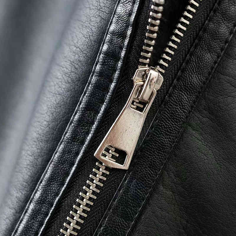 Women Stylish Faux Leather Coat Black Color Fashion PU Jacket With Belt Thicken Warm Long Sleeve Coats Ladies Winter Outerwear 210515