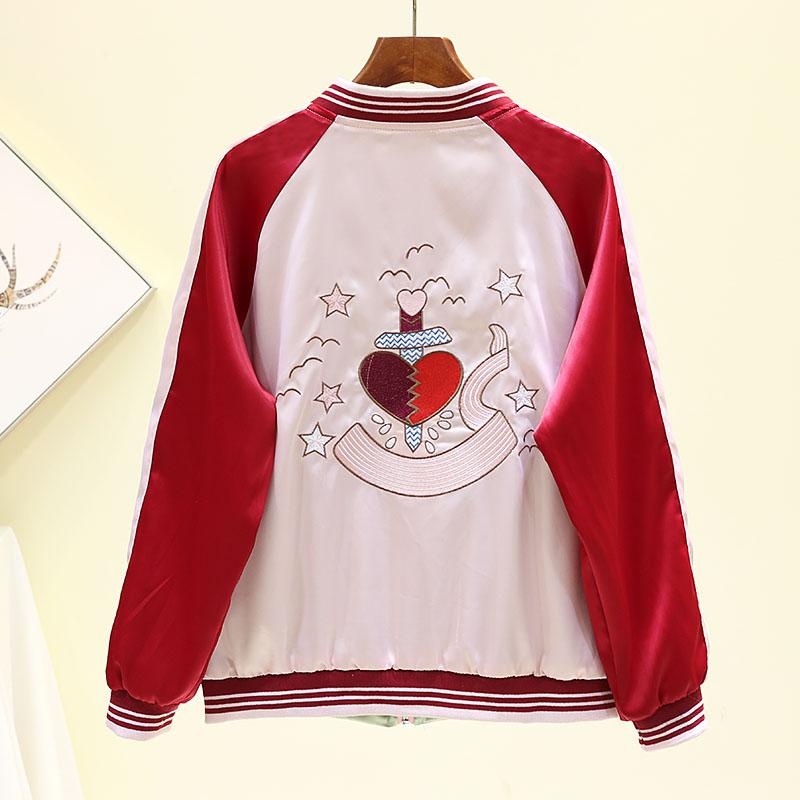 Women's Jackets Two Faces Wear Spring Autumn 2021 Plus Size Women Love Embroidered Baseball Jacket High Quality Kurtka Damska Casual Female, Black;brown
Women's Jackets Two Faces Wear Spring Autumn 2021 Plus Size Women Love Embroidered Baseball Jacket High Quality Kurtka Damska Casual Female, Black;brown