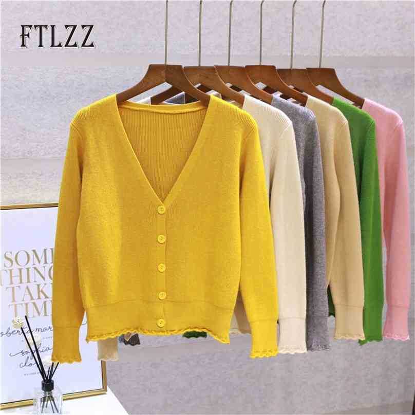 Fashion Women Short Sweater Spring Autumn Long Sleeved Slim V-neck Single Breasted Cardigan Ladies Casual Knitted 210525
Fashion Women Short Sweater Spring Autumn Long Sleeved Slim V-neck Single Breasted Cardigan Ladies Casual Knitted 210525