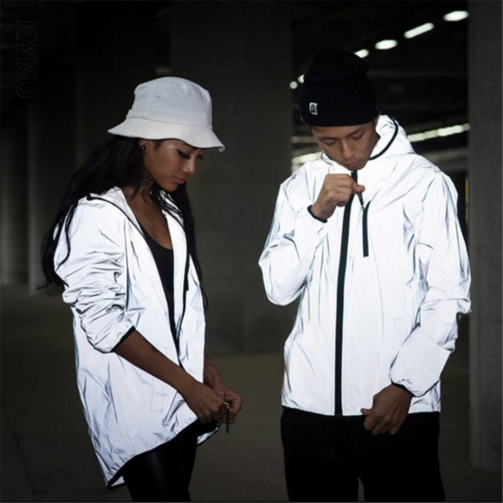 New Full Reflective Jacket Men Women Harajuku Windbreaker Jackets Hooded Hip-hop Streetwear Night Shiny Zipper Couple' Coats X0621, Gray
New Full Reflective Jacket Men Women Harajuku Windbreaker Jackets Hooded Hip-hop Streetwear Night Shiny Zipper Couple' Coats X0621, Gray