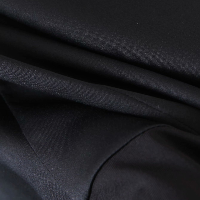 Chic Woman Black Satin Shoulder Pad Shirt Bodysuits Spring Fashion Soft Base Female Elegant Button 210515