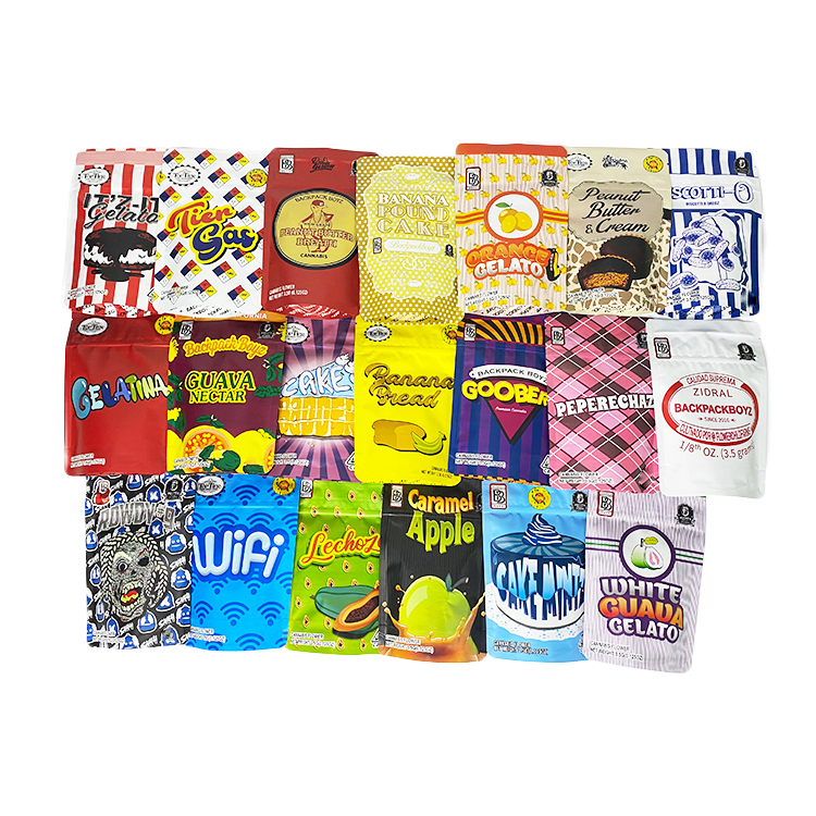 20 type print Backpack boyz mylar bags matte stand up pouch plastic packaging bag with child proof zipper 3.5 g
20 type print Backpack boyz mylar bags matte stand up pouch plastic packaging bag with child proof zipper 3.5 g