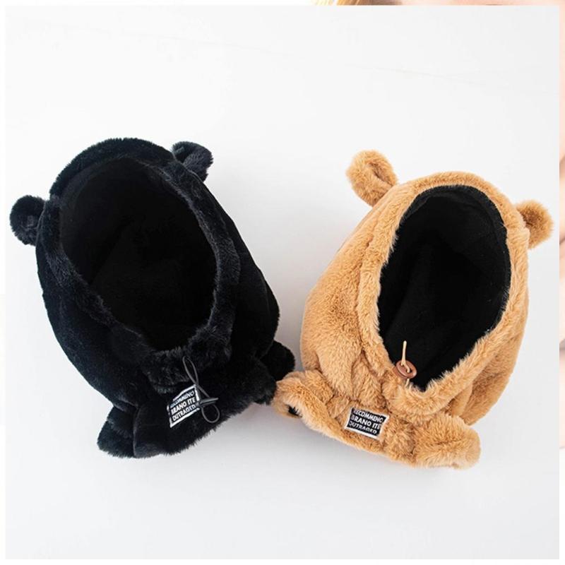 Berets Women Hat Winter Cute Bear Ear Design Solid Color Windproof Warm Neck Scarf Drop, Black
Berets Women Hat Winter Cute Bear Ear Design Solid Color Windproof Warm Neck Scarf Drop, Black