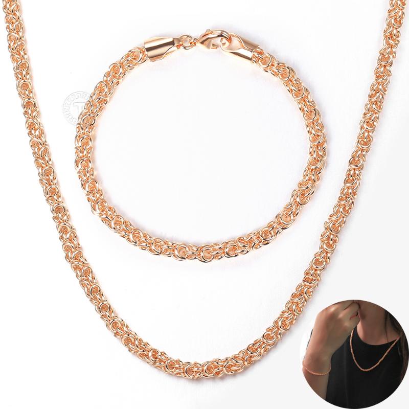 earrings & necklace 585 rose gold filled bracelets necklaces sets for women 3mm weaving popcorn link chain jewelry set birthday gifts lcs25, Silver
earrings & necklace 585 rose gold filled bracelets necklaces sets for women 3mm weaving popcorn link chain jewelry set birthday gifts lcs25, Silver