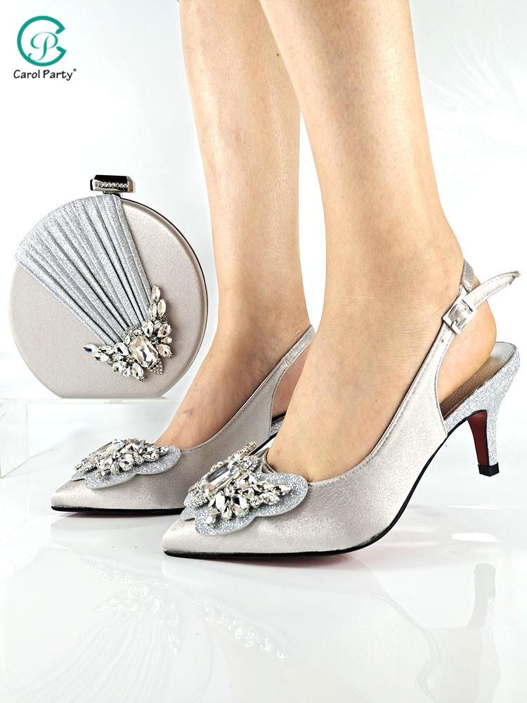 Dress Shoes African Selling Italian Design Butterfly-Kond Style Colorful Crystal Decoration Silver Color Party Women And Bag Set, Gold
Dress Shoes African Selling Italian Design Butterfly-Kond Style Colorful Crystal Decoration Silver Color Party Women And Bag Set, Gold