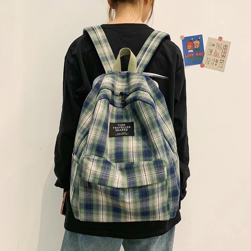 School Bags Fashion Girls College Bag Casual Simple Women Backpack Plaid Bagpack For Teenage Boys Travel Shoulder Rucksack, White
School Bags Fashion Girls College Bag Casual Simple Women Backpack Plaid Bagpack For Teenage Boys Travel Shoulder Rucksack, White