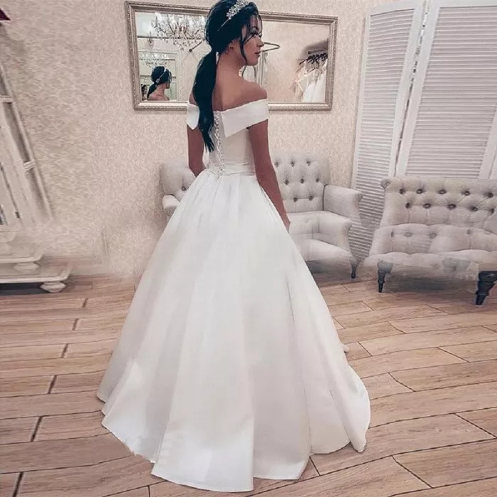 A-Line Wedding Dresses Vintage Summer Holiday Beach Lace Bridal Gown Backless Boho Bohemain WeddingDresses Real Images In Stock
