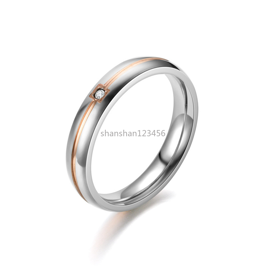 Diamond Ring Band Stainless Steel Black Rose Gold Line Couple Engagement Wedding Rings for Women Men Fashion Jewelry Will and Sandy
Diamond Ring Band Stainless Steel Black Rose Gold Line Couple Engagement Wedding Rings for Women Men Fashion Jewelry Will and Sandy