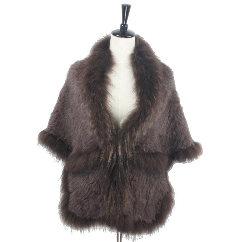 Scarves Lady Genuine Knitted Fur Poncho Shawls With Raccoon Trimming Women Pullover Female Pashmina Wraps LF5019
Scarves Lady Genuine Knitted Fur Poncho Shawls With Raccoon Trimming Women Pullover Female Pashmina Wraps LF5019