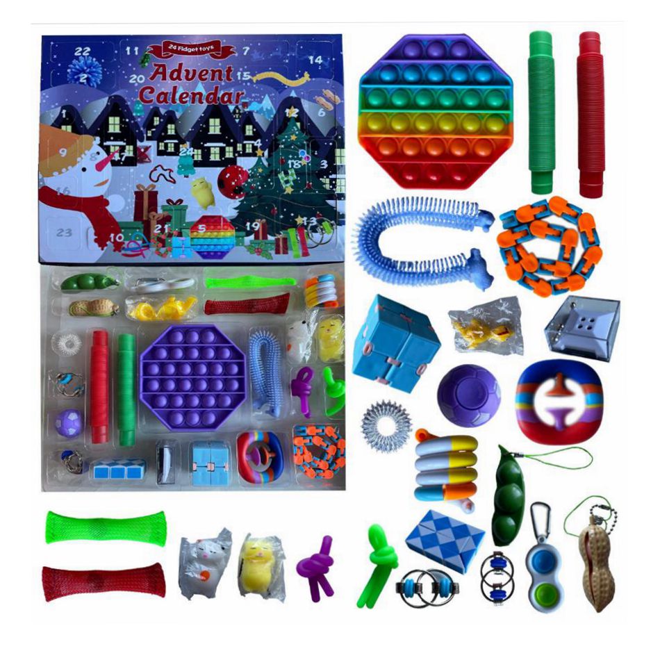 24 Days Fidget Toy Advent Calendar 24pcs/set Christmas Countdown Blind Toy Boxes Children Gifts Party Favor Sea Shipping OOA
24 Days Fidget Toy Advent Calendar 24pcs/set Christmas Countdown Blind Toy Boxes Children Gifts Party Favor Sea Shipping OOA