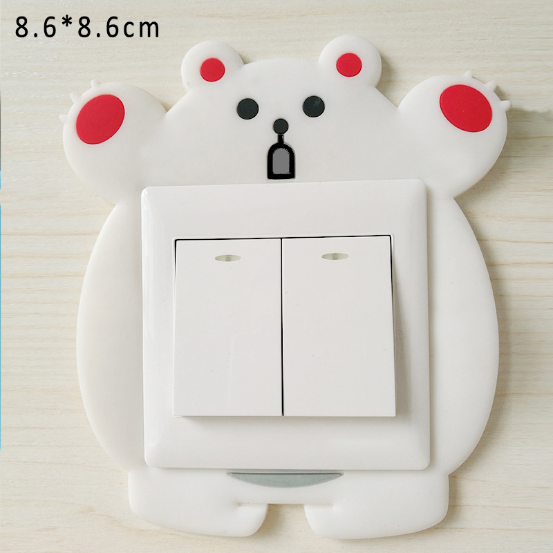 1Pcs On-off Protective Cover for Household Christmas Decorations for Switch Outlet Soft Glue 3D Wall Sticker Kid Room Decor