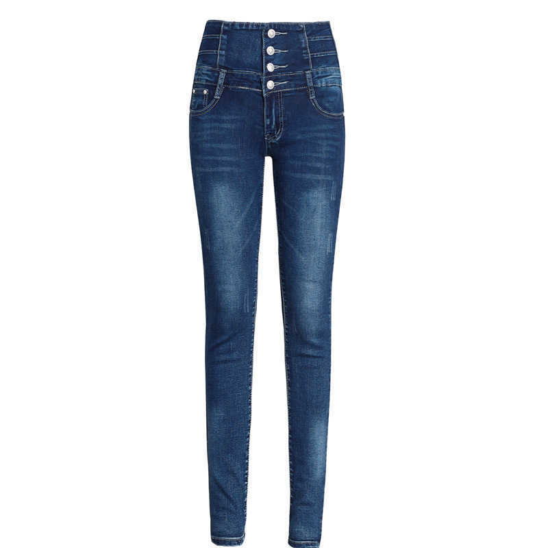 Womens skinny Jeans High Waist Fashion Slim Denim Long Pencil Pants Woman Camisa Feminina Lady Fat Trousers plus size 36 210922