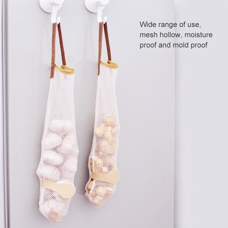 personality storage bag onion frame vegetables potatoes hanging net fruit ginger container garlic empty breathable mesh bag