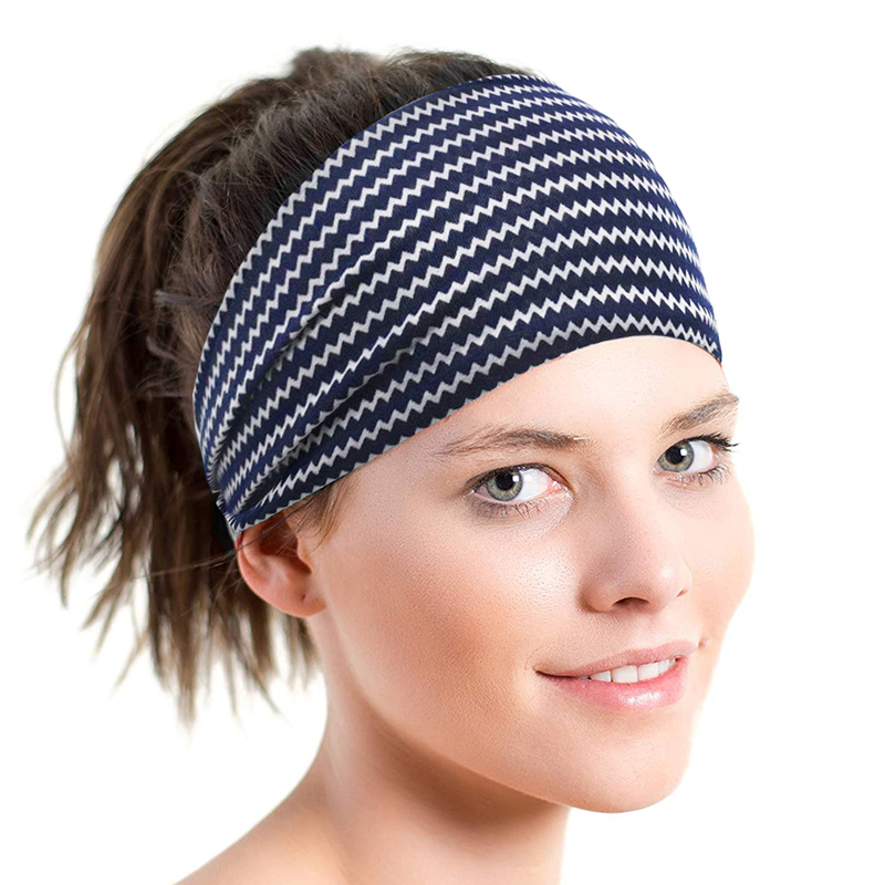 Sports Headband Women's Wide-sided Folding Printed Headbands Sweat Hair Accessories Yoga Fitness Scarf Sport Towel Diadema Deportiva Para Mujer