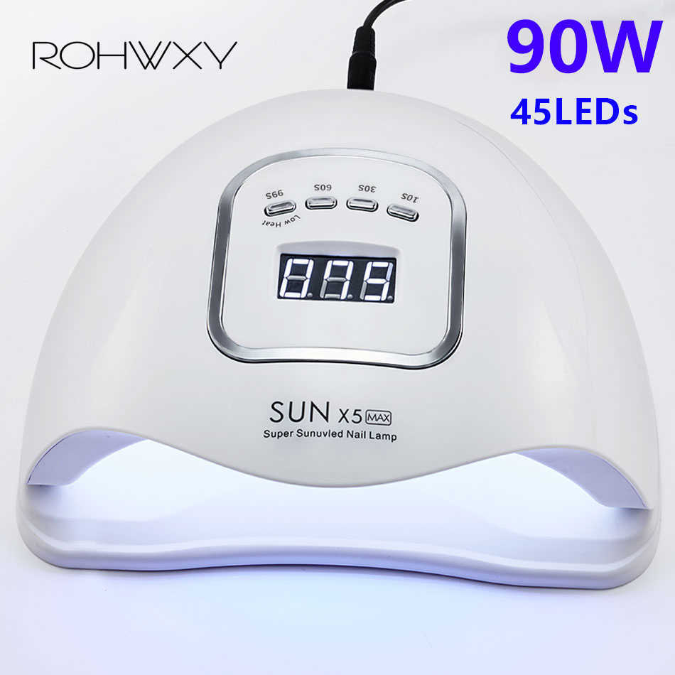 ROHWXY Nail Dryer Machine For Curing Gel Polish SUN X5 MAX Nail Lamp For Manicure 90 W UV LED Nail Ice Lamp For Varnishes Design 210608, Sun x7 114w
ROHWXY Nail Dryer Machine For Curing Gel Polish SUN X5 MAX Nail Lamp For Manicure 90 W UV LED Nail Ice Lamp For Varnishes Design 210608, Sun x7 114w