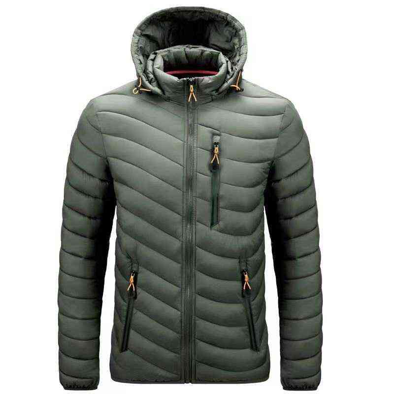 Winter Warm Waterproof Down Jacket Men Down Coat Autumn Sweatshirt With Zipper Fashion Casual Slim Hooded Jackets Outerwear 211104