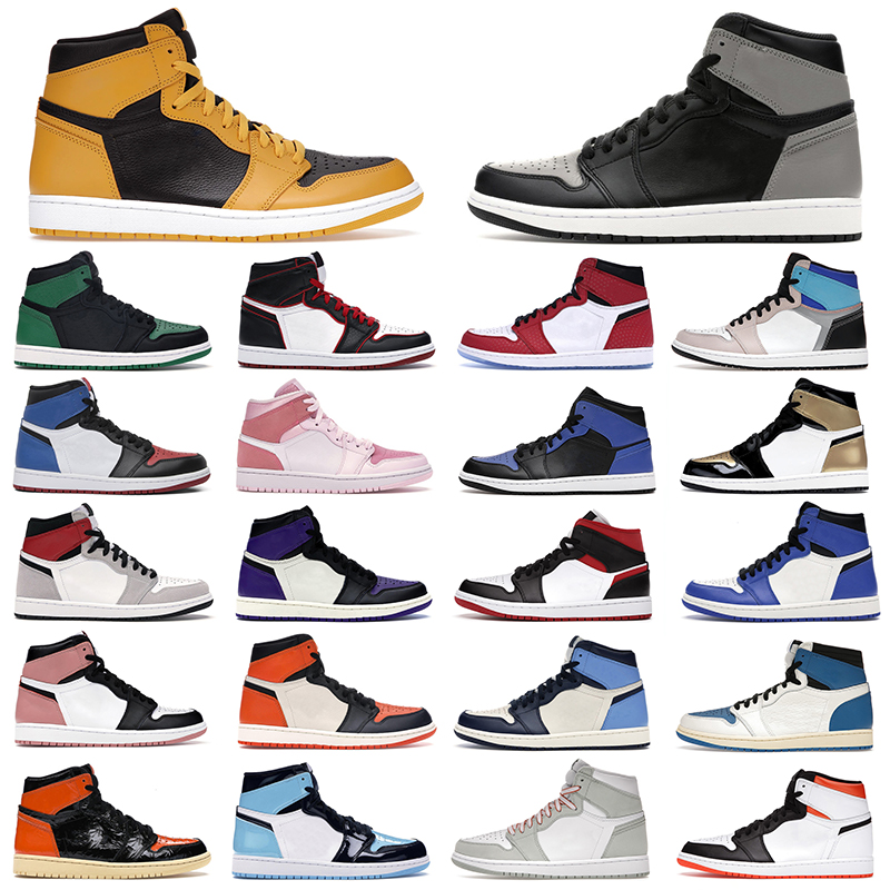 1s jumpman basketball shoes high OG mid 1 Gym Red Dark Mocha Pollen Bred Patent Twist Carbon Fiber Hyper Royal Signal men women trainers outdoor mens sneakers, Color#7
1s jumpman basketball shoes high OG mid 1 Gym Red Dark Mocha Pollen Bred Patent Twist Carbon Fiber Hyper Royal Signal men women trainers outdoor mens sneakers, Color#7
