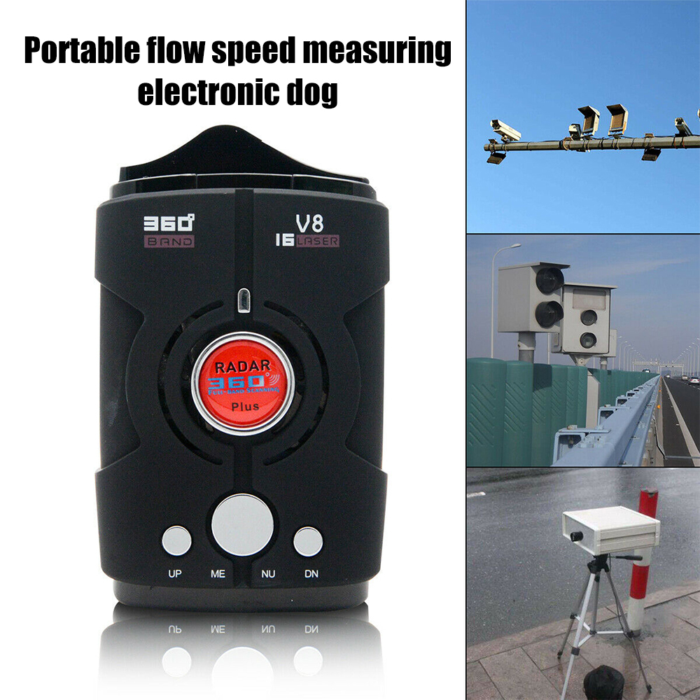 V8 Car Speed Detector Vehicle Radar Detectors English Russian Voice Alarm Alert 360 Degree Speed-Monitor For GPS Navigator