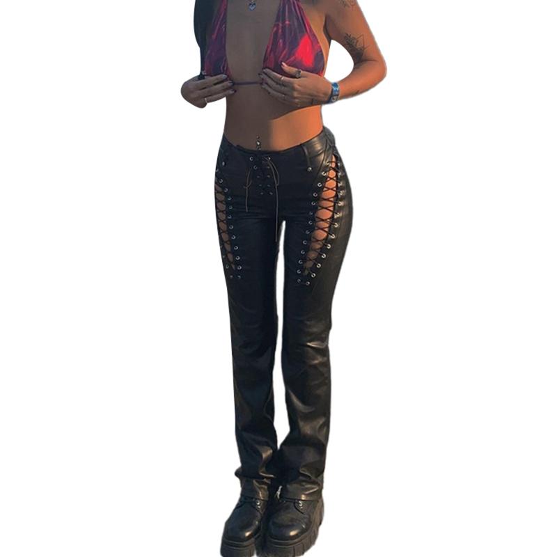 Women's Pants & Capris Women Faux Leather Leggings Stretch High Waist Pleather Lace Up PU Chic Hollow Out Punk Trousers, Black;white
Women's Pants & Capris Women Faux Leather Leggings Stretch High Waist Pleather Lace Up PU Chic Hollow Out Punk Trousers, Black;white