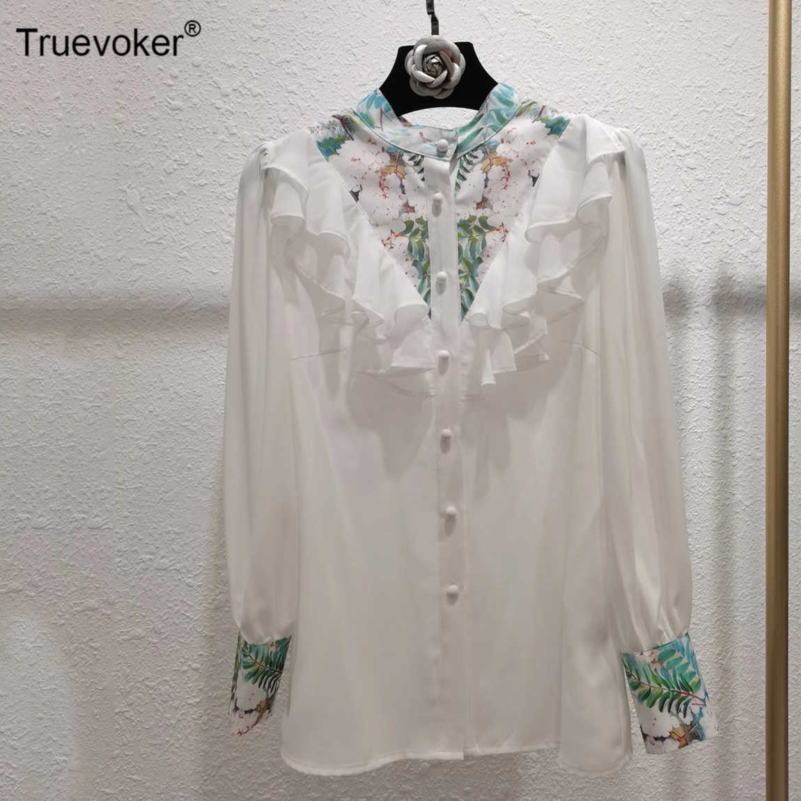 Truevoker Spring Runway Fashion Blouse Female Stand Collar Full Sleeve Floral Print Ruffles Chiffon Tops 210602, Beige
Truevoker Spring Runway Fashion Blouse Female Stand Collar Full Sleeve Floral Print Ruffles Chiffon Tops 210602, Beige