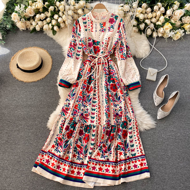 Fitaylor New Spring Autumn Women Fashion Outwear Bohemian Holiday Long Sleeve Standing Collar Elegant Dress Hit Color Sexy Dress, Apricot
Fitaylor New Spring Autumn Women Fashion Outwear Bohemian Holiday Long Sleeve Standing Collar Elegant Dress Hit Color Sexy Dress, Apricot