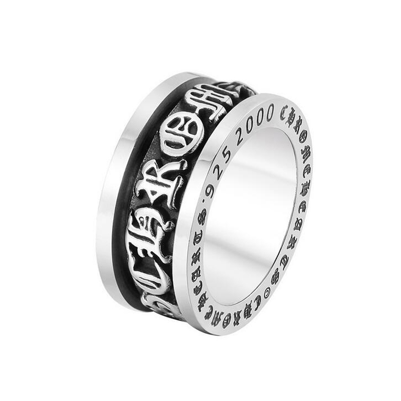 Wholesale Personality Vintage Punk Rotatable Chrom&hearts Band Rings Titanium Stainless Steel Motorcycle Retro Hip-hop Finger Ring Jewelry Chrome
Wholesale Personality Vintage Punk Rotatable Chrom&hearts Band Rings Titanium Stainless Steel Motorcycle Retro Hip-hop Finger Ring Jewelry Chrome