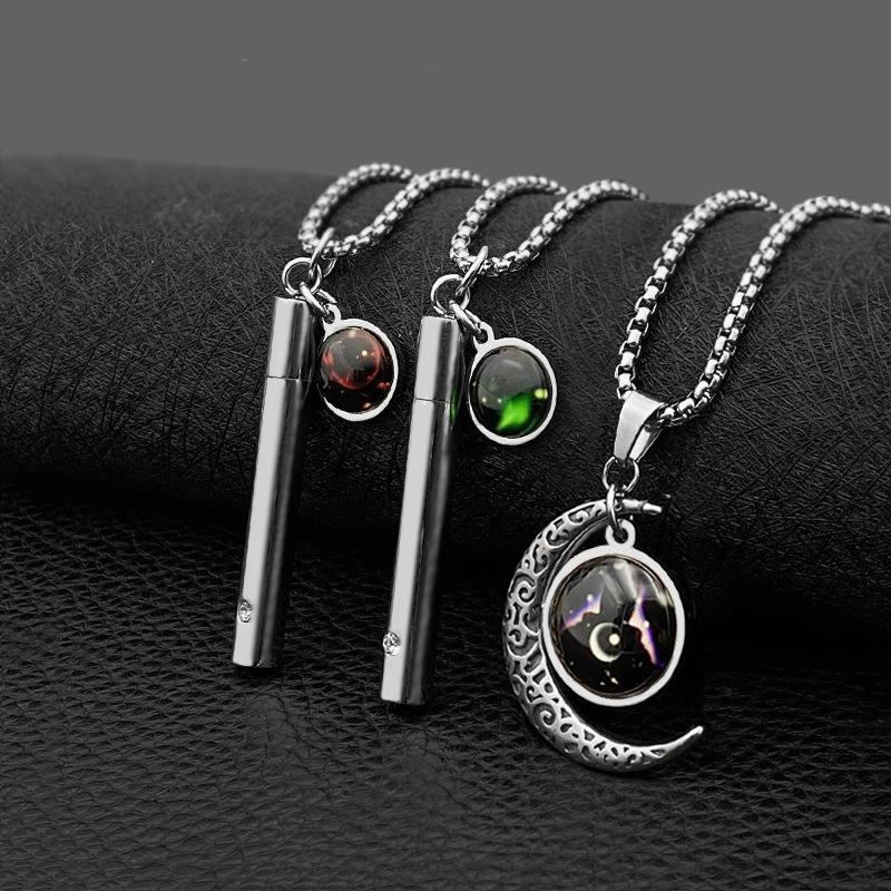 Pendant Necklaces Twelve Constellation Titanium Steel Luminous Perfume Bottle Student Couple All-match Moon
Pendant Necklaces Twelve Constellation Titanium Steel Luminous Perfume Bottle Student Couple All-match Moon