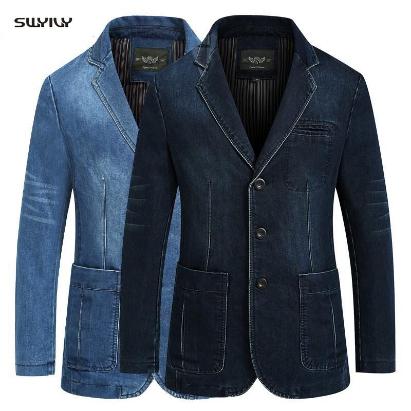 Men's Suits & Blazers Casual Suit Jacket Cotton Blue Denim Slim Male Coats Clothing Plus Size Fashion Blazer Men Jeans
Men's Suits & Blazers Casual Suit Jacket Cotton Blue Denim Slim Male Coats Clothing Plus Size Fashion Blazer Men Jeans