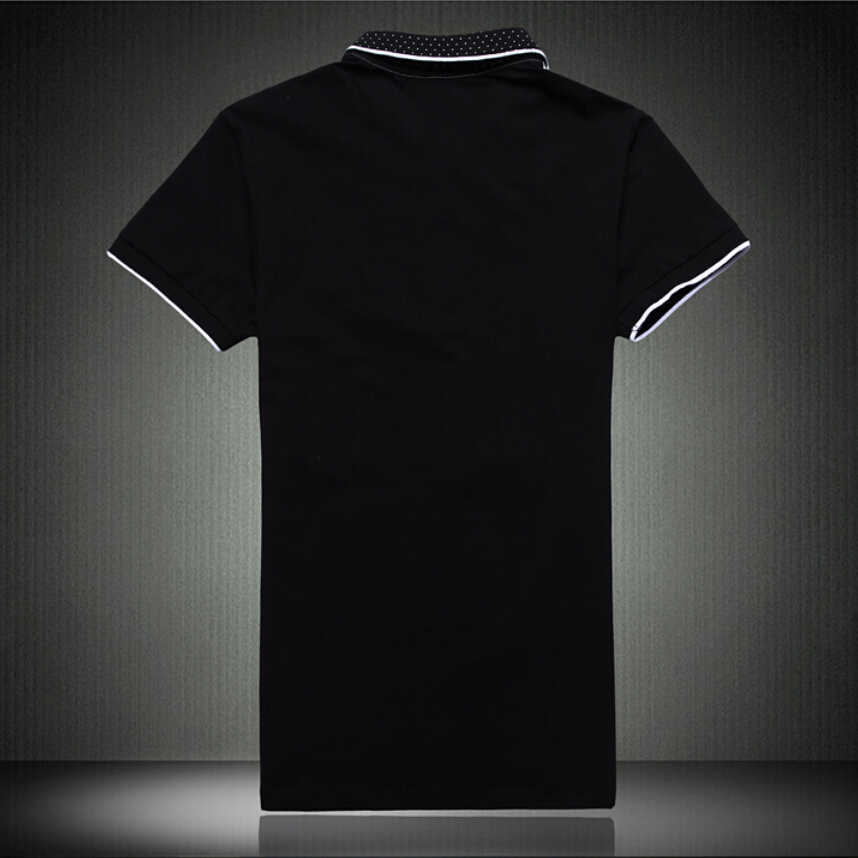 Fashion Men's Polos Summer Black And White Stitching Short Sleeve Polo Men Slim Fit Mens Casual Cotton Polo Shirts 5XL 6XL 210528