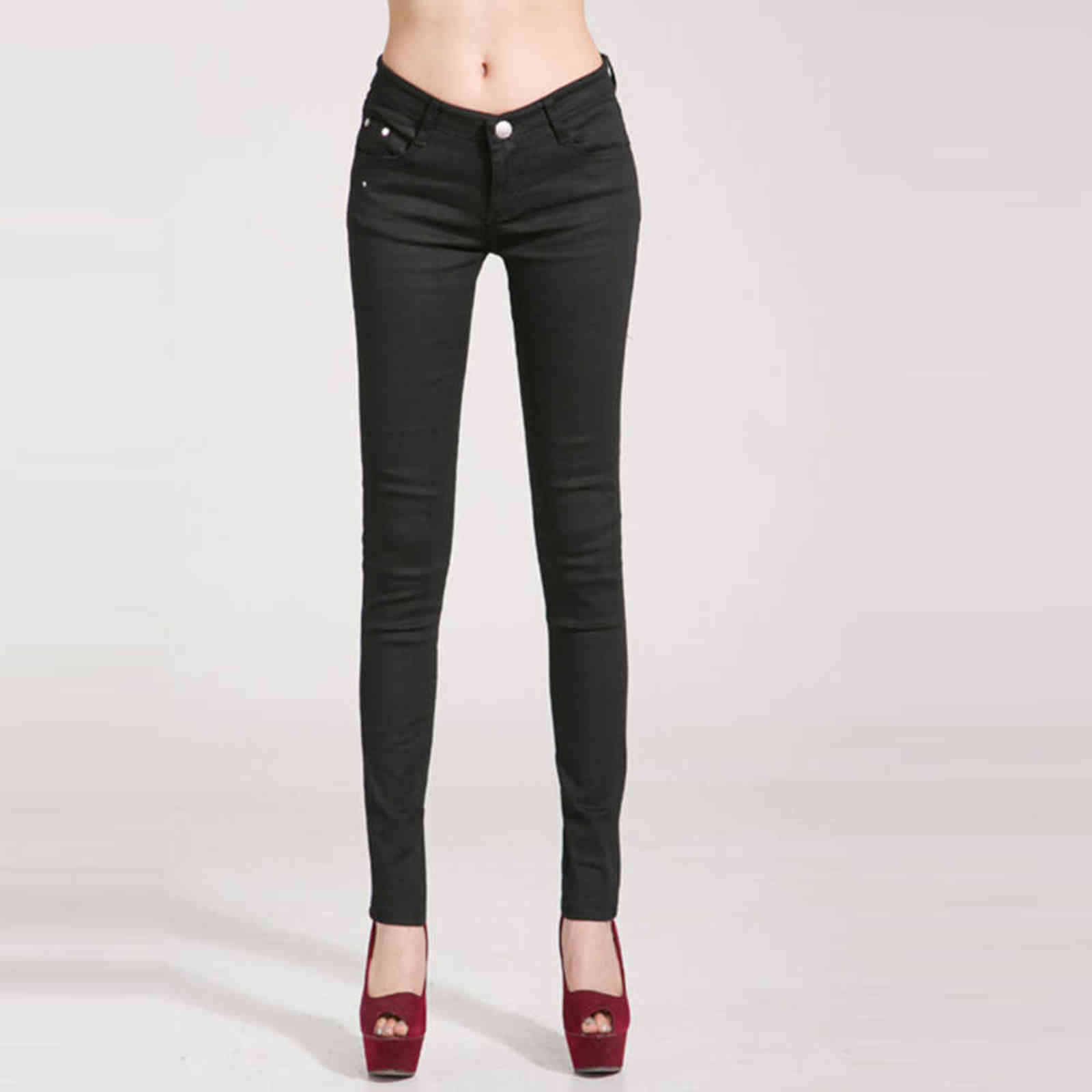 Trousers Women Pants Casual Pencil women Slim Stretch White Jeans pantalones mujer 211115